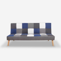 Divano letto clic clac 3 posti patchwork salotto design moderno Kolorama Scelta