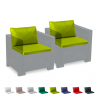 Cuscini ricambio salotto rattan impermeabili Bica Grand Soleil set 2 posti Stock