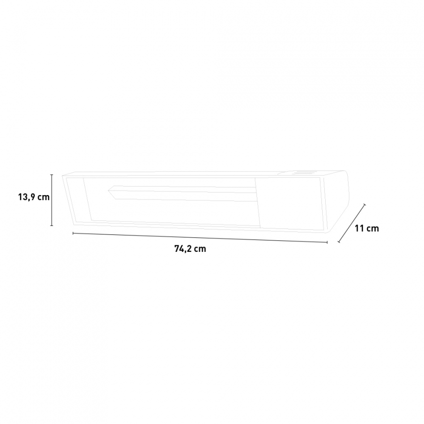 Stufetta a infrarossi riscaldatore WiFi da interno esterno design Karst