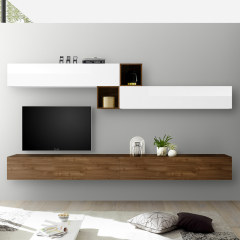 Parete attrezzata modulare soggiorno porta TV design moderno Infinity 101