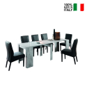 Tavolo sala da pranzo consolle allungabile 79x54-252cm grigio Margaret Vendita
