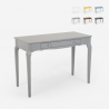 Tavolino consolle scrivania mobile ingresso shabby chic legno 106x47cm Toscano 