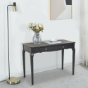 Tavolino consolle scrivania mobile ingresso shabby chic legno 106x47cm Toscano