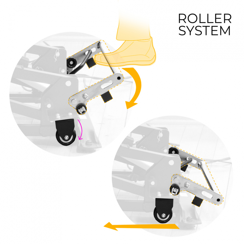 Poltrona Relax roller system e braccioli abbassabili