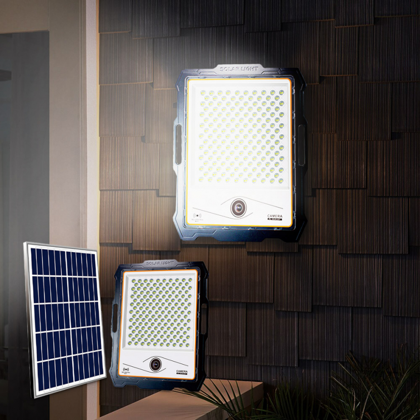 Conspicio XL Faro LED pannello solare 4000 lumen con telecamera wi-fi 400W