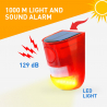 Luce LED lampeggiante sirena sensore antifurto energia solare Detector Sconti