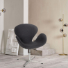Poltrona ufficio design moderno sedia girevole in tessuto grigio Robin Catalogo
