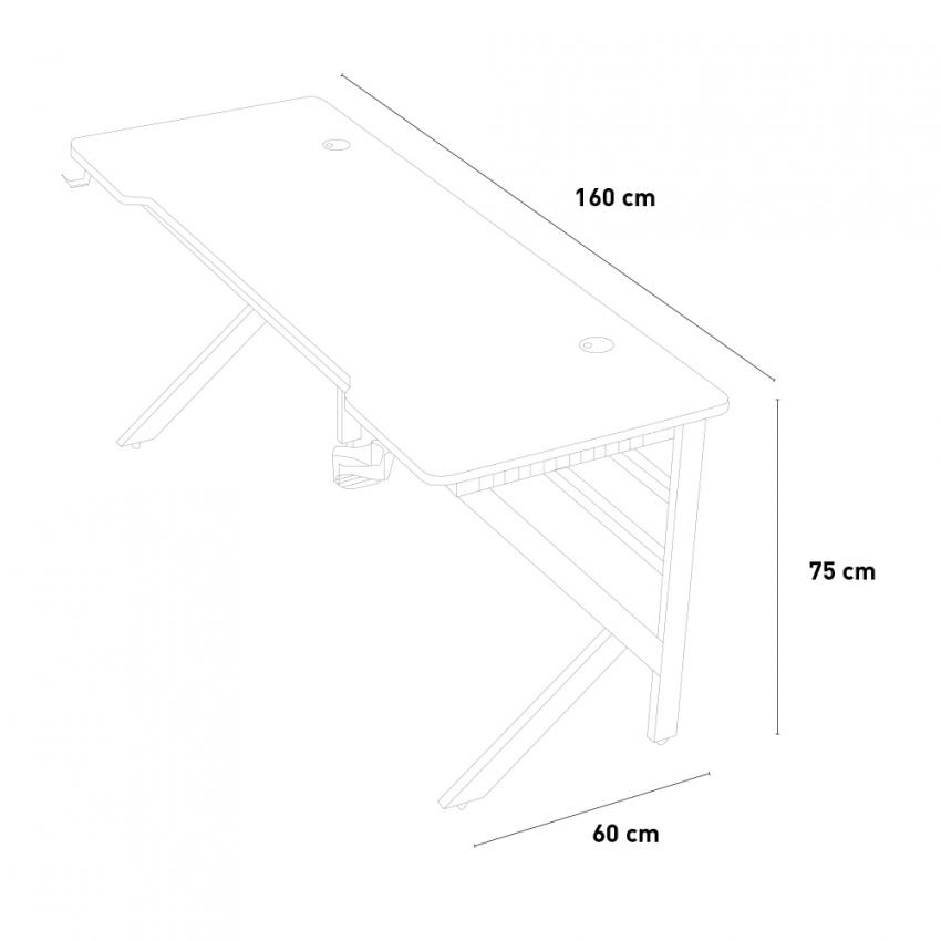 Scrivania gaming 160 cm