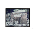 Quadro bicicletta canvas su tela con cornice tubolare in metallo 80x60cm Bike Vendita