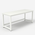Scrivania ufficio design metallo bianco rettangolare 160x70cm Bridgewhite 160 