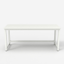 Scrivania ufficio design metallo bianco rettangolare 160x70cm Bridgewhite 160 