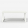 Scrivania ufficio design metallo bianco rettangolare 160x70cm Bridgewhite 160 