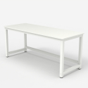 Scrivania ufficio design metallo bianco rettangolare 160x70cm Bridgewhite 160 