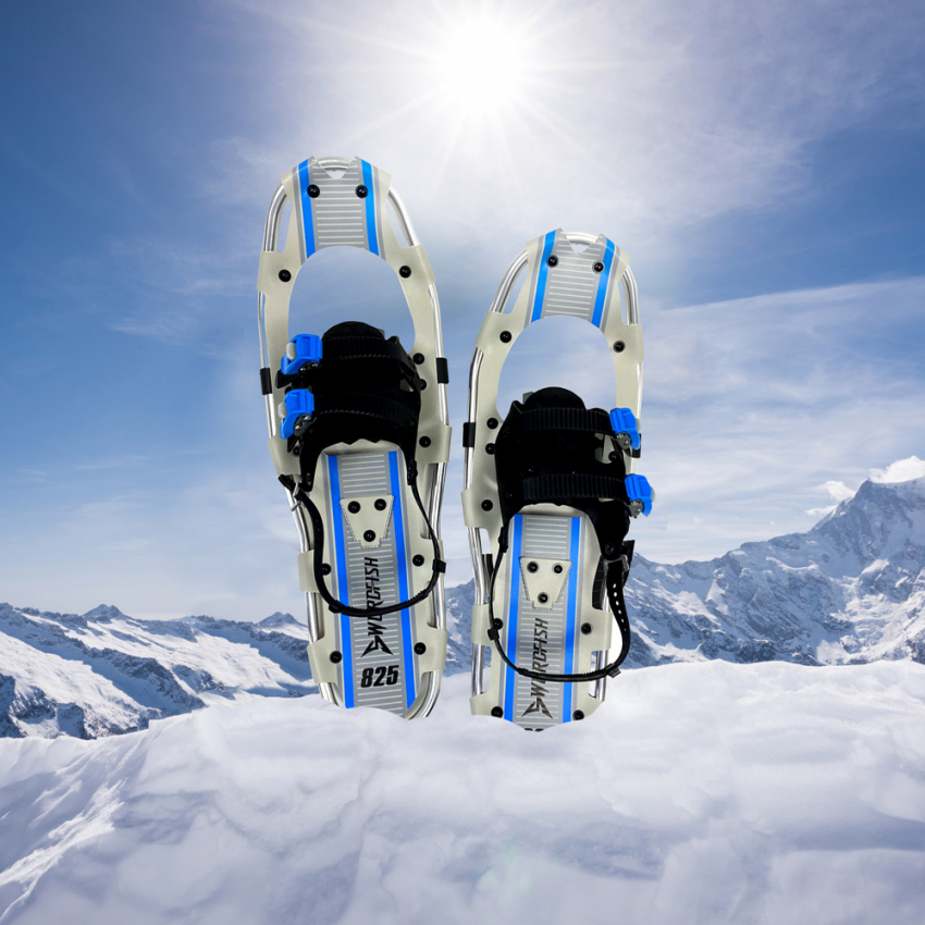 Racchette Da Neve Ciaspole Alluminio Ramponi Bastoni Regolabili Everest