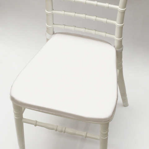 Set 4 cuscini bianco imbottito anti-scivolo sedia Chiavarina Napoleon