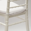 Set 4 cuscini bianco imbottito anti-scivolo sedia Chiavarina Napoleon Vendita