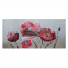 Quadro fiori dipinto a mano floreale su tela 110x50cm Papaveri Vendita