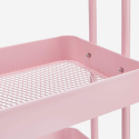Carrello da cucina portavivande 3 ripiani in metallo con ruote Sall 