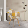 Sedia poltrona patchwork design nordico salotto cucina studio Herion Prezzo