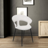 Sedia design moderno in metallo polipropilene per cucina bar ristorante Evelyn 