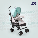 Passeggino per bambini 15 kg pieghevole schienale reclinabile 4 ruote Buggago 