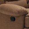 Poltrona relax in tessuto design reclinabile poggiapiedi 4 ruote Maura 
