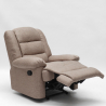 Poltrona relax in tessuto design reclinabile poggiapiedi 4 ruote Maura Caratteristiche