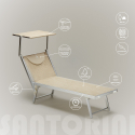 Lettino spiaggia mare prendisole professionale alluminio Santorini Saldi