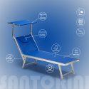 4 Lettini spiaggia mare professionali alluminio Santorini 