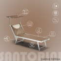 Lettino spiaggia mare prendisole in alluminio Santorini Limited Edition Misure