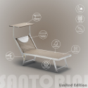 4 Lettini spiaggia mare prendisole in alluminio Santorini Limited Edition Misure
