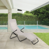 4 lettini sdraio pieghevole basculante zero gravity spiaggia giardino Pasha 