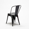 set tavolo quadrato con 4 sedie in metallo e legno stile Lix industriale pigalle 