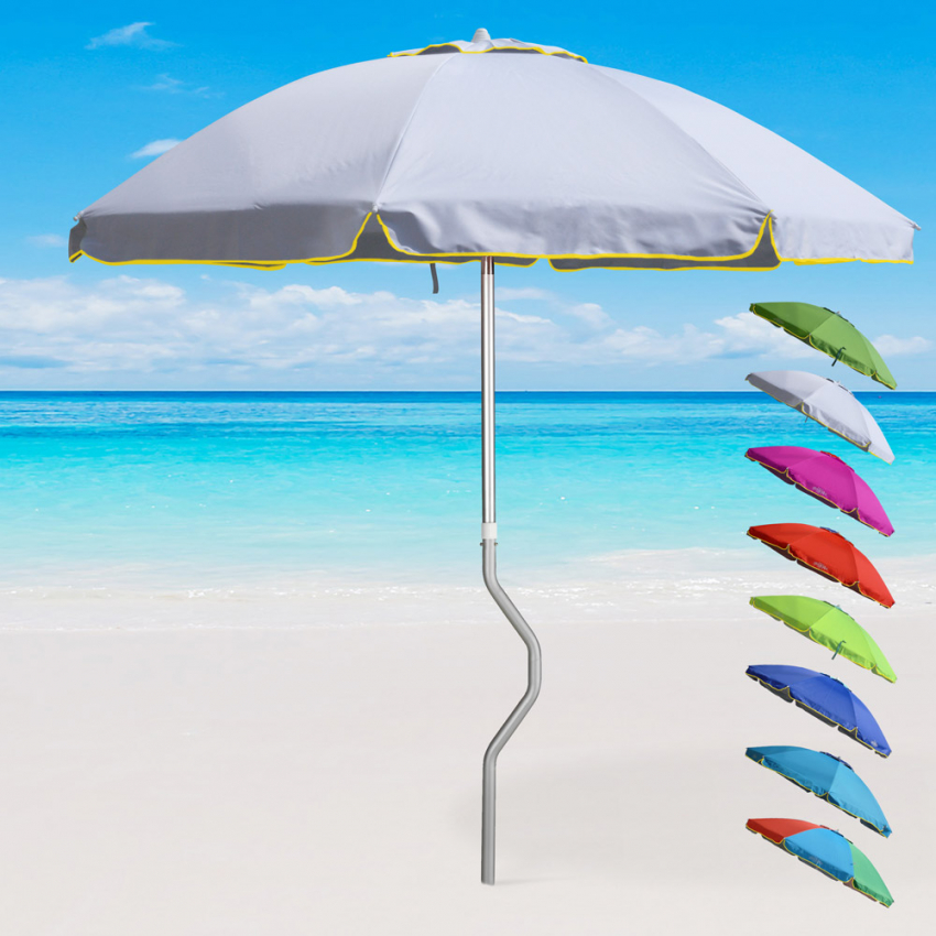 Eolo : parasol de plage GiraFacile en aluminium 220 cm protection UV