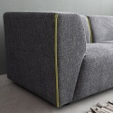 Divano 3 posti modulare componibile in tessuto stile moderno con pouf Jantra Modello