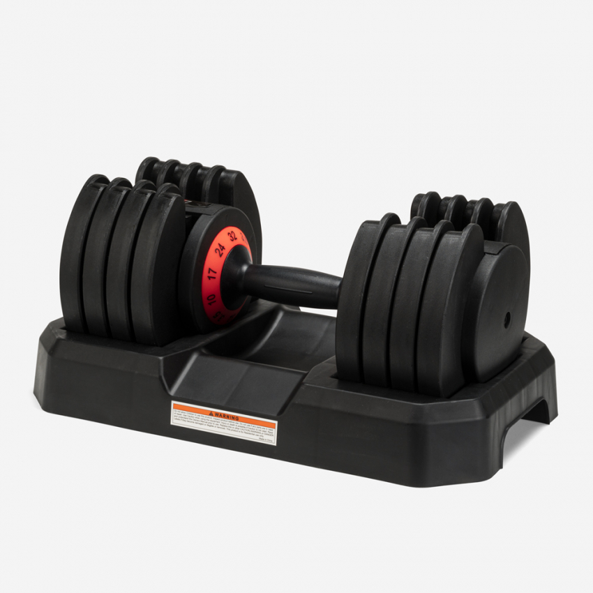 Manubrio peso regolabile carico variabile fitness cross training 32 kg Oonda Promozione