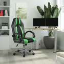 Sedia ufficio gaming ergonomica sportiva ecopelle altezza regolabile Qatar Emerald Vendita