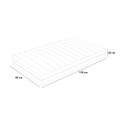 Materasso singolo memory foam 7 zone sfoderabile 25cm 80x190cm Veradea Scelta