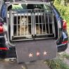 Box rigido doppio per cani trasportino gabbia in alluminio 104x91x69cm Skaut XL