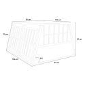 Box rigido doppio per cani trasportino gabbia in alluminio 104x91x69cm Skaut XL