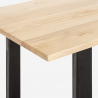 Tavolo da pranzo 160x80cm stile industriale asse legno metallo rettangolare Rajasthan 160 Misure