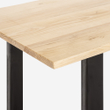 Tavolo design asse legno metallo stile industriale 200x80cm rettangolare da pranzo Rajasthan 200