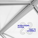 Serra alluminio policarbonato porta finestra giardinaggio 183x245x205cm Laelia Caratteristiche