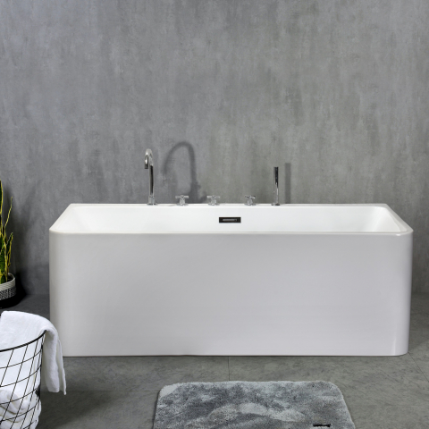 Vasca da bagno freestanding design moderno resina fiberglass Bahama