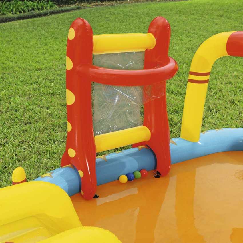 Piscine Gonflable Pour Enfants Avec Jeux Cibles Toboggan Quilles