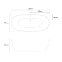 Vasca da Bagno Indipendente Freestanding in Acrilico Resina e Fiberglass Design Eclipse