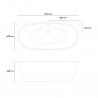 Vasca da Bagno Indipendente Freestanding in Acrilico Resina e Fiberglass Design Eclipse