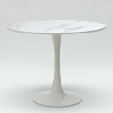 tavolo rotondo effetto marmo 80cm sala da pranzo ristorante Tulipan murmar 80 Scelta