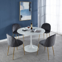 tavolo rotondo 70cm cucina bar sala da pranzo design scandinavo moderno Tulipan Offerta