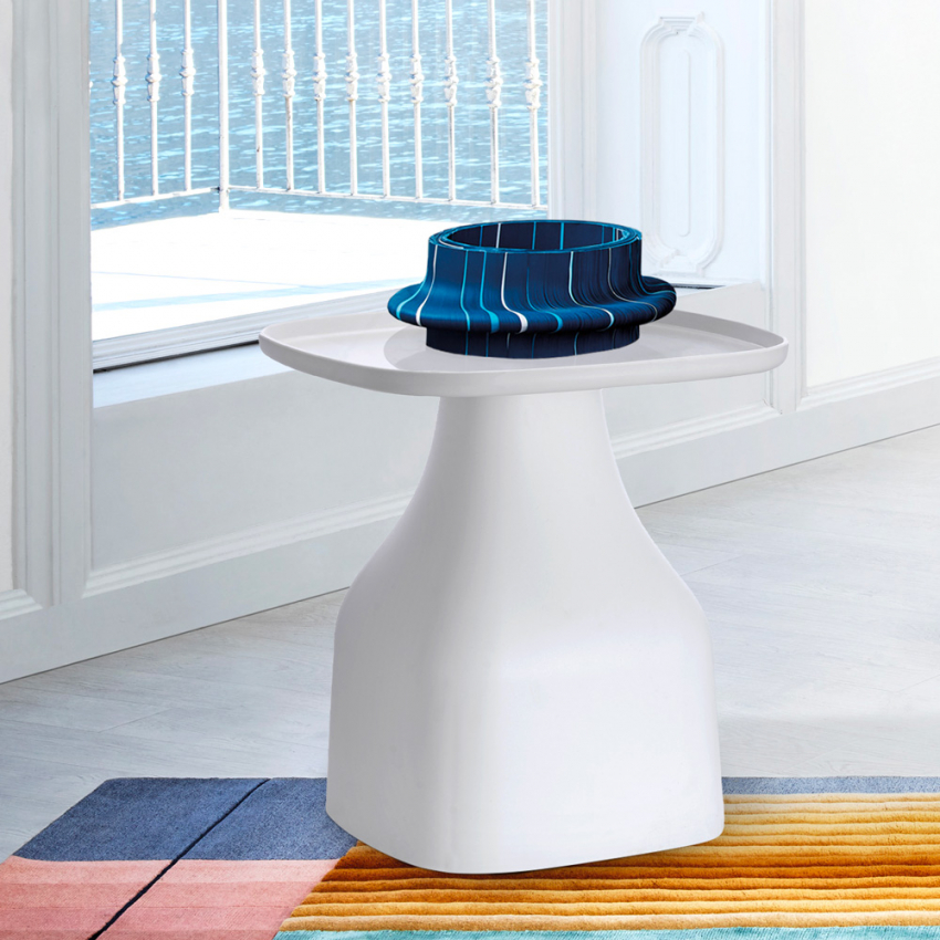 Table basse à café 48x48 cm design moderne pour salon et extérieur Bell XL